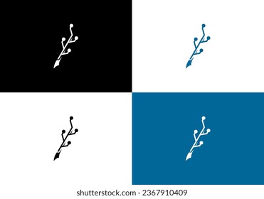 pen technology illustration logo modern