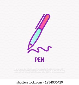 Pen thin line icon. Modern vector illustration.