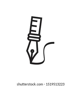 pen and tint icon outline vector