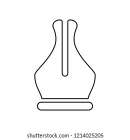 pen tip icon. Simple outline vector of web, minimalistic set for UI and UX, website or mobile application