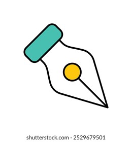 pen tip icon with white background vector stock illustration