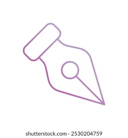 pen tip icon with white background vector stock illustration