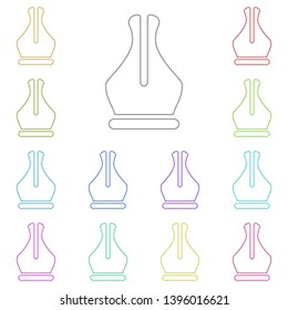 pen tip multi color icon. Simple thin line, outline vector of web icons for UI and UX, website or mobile application