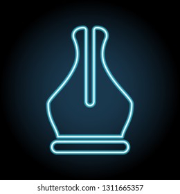 pen tip neon icon. Simple thin line, outline vector of web, minimalistic icons for UI and UX, website or mobile application