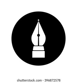 Pen tool in circle . Vector illustration