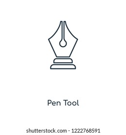 Pen Tool concept line icon. Linear Pen Tool concept outline symbol design. This simple element illustration can be used for web and mobile UI/UX.