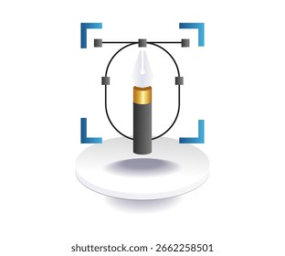 Pen-Tool kreative Symbol Illustration Konzept