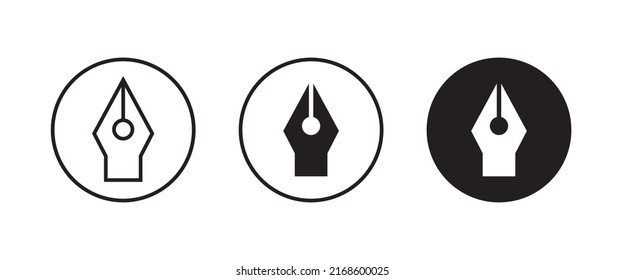 Pen Tool Cursor Fountain Pen Nib Stock Vector (Royalty Free) 2168600025 ...