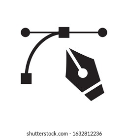 Pen tool cursor icon in trendy flat style design. Vector graphic illustration. Suitable for website design, logo, app, and ui. EPS 10.