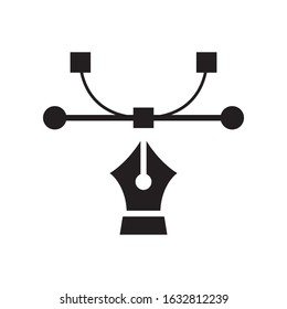 Pen tool cursor icon in trendy flat style design. Vector graphic illustration. Suitable for website design, logo, app, and ui. EPS 10.