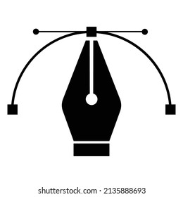 pen tool cursor,vector computer grafhics.logo for designeror illustrator.design icon.the curve control points.