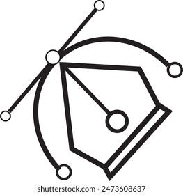Icono de la herramienta de pluma diseño de arte eps 10