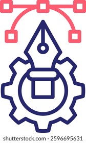 Pen Tool Icon Color Vector Illustration