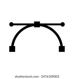 pen tool icon. Curve control point
