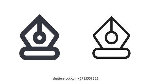 Icono de herramienta de lápiz Dibujo digital Pluma Esquema de Diseño gráfico Conjunto de interfaz de usuario