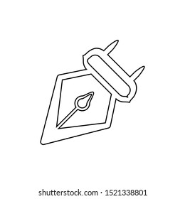 Pen tool icon. Graphic design element symbol