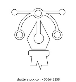 Pen tool icon illustration design