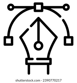 Pen Tool icon illustration for web, app, infographic, etc