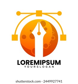  diseño de logotipo de icono de herramienta de pluma 