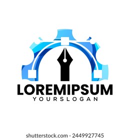  diseño de logotipo de icono de herramienta de pluma 