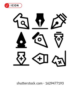 pen tool icon or logo isolated sign symbol vector illustration - Collection of high quality black style vector icons
