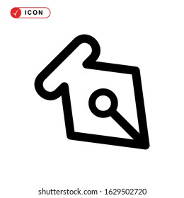 pen tool icon or logo isolated sign symbol vector illustration - high quality black style vector icons
