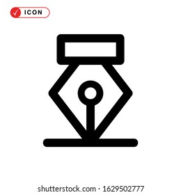 pen tool icon or logo isolated sign symbol vector illustration - high quality black style vector icons
