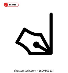 pen tool icon or logo isolated sign symbol vector illustration - high quality black style vector icons
