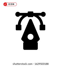 pen tool icon or logo isolated sign symbol vector illustration - high quality black style vector icons
