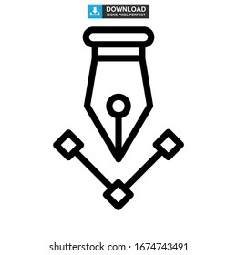 pen tool icon or logo isolated sign symbol vector illustration - high quality black style vector icons
