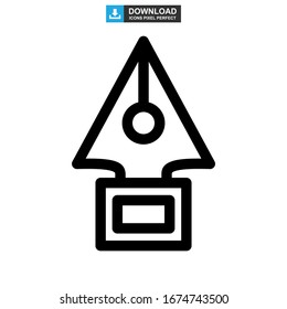 pen tool icon or logo isolated sign symbol vector illustration - high quality black style vector icons
