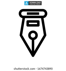 Icono de herramienta de lápiz o logotipo símbolo de signo aislado ilustración vectorial - iconos vectoriales de estilo negro de alta calidad
