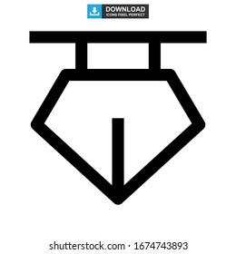 pen tool icon or logo isolated sign symbol vector illustration - high quality black style vector icons
