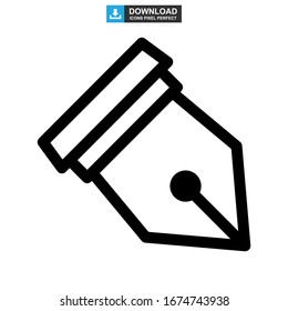 pen tool icon or logo isolated sign symbol vector illustration - high quality black style vector icons
