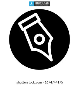pen tool icon or logo isolated sign symbol vector illustration - high quality black style vector icons
