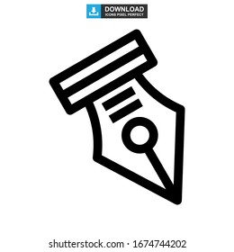 pen tool icon or logo isolated sign symbol vector illustration - high quality black style vector icons
