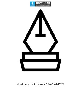 pen tool icon or logo isolated sign symbol vector illustration - high quality black style vector icons

