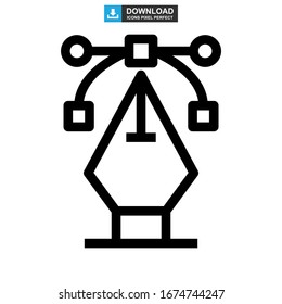 pen tool icon or logo isolated sign symbol vector illustration - high quality black style vector icons
