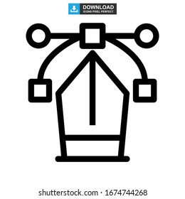Icono de herramienta de lápiz o logotipo símbolo de signo aislado ilustración vectorial - iconos vectoriales de estilo negro de alta calidad
