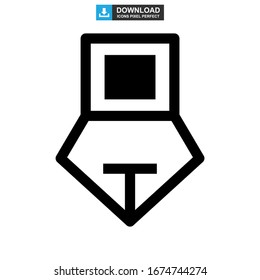 Symbol für Stift oder Logo einzeln auf Zeichen Vektorillustration Illustration - hochwertige Vektorsymbole in schwarzem Stil
