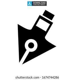 pen tool icon or logo isolated sign symbol vector illustration - high quality black style vector icons
