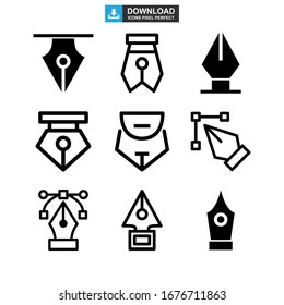 pen tool icon or logo isolated sign symbol vector illustration - Collection of high quality black style vector icons
