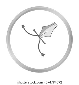 Pen tool icon in monochrome style isolated on white background. Artist and drawing symbol stock vector illustration.