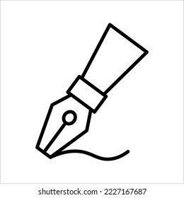 pen tool icon on white background