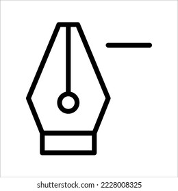pen tool icon on white background