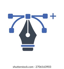 Icono de herramienta de pluma sobre fondo blanco