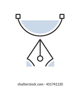 pen tool  icon semicircle