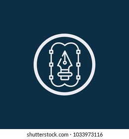 Pen tool  icon vector