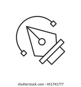 pen tool  icon vector black