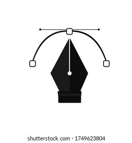 Pen tool Icon. Vector illustration. 